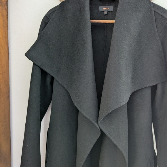 Quince Double-Faced Merino Wool Draped Collar Wrap Coat - NWOT - Picture 11 of 15